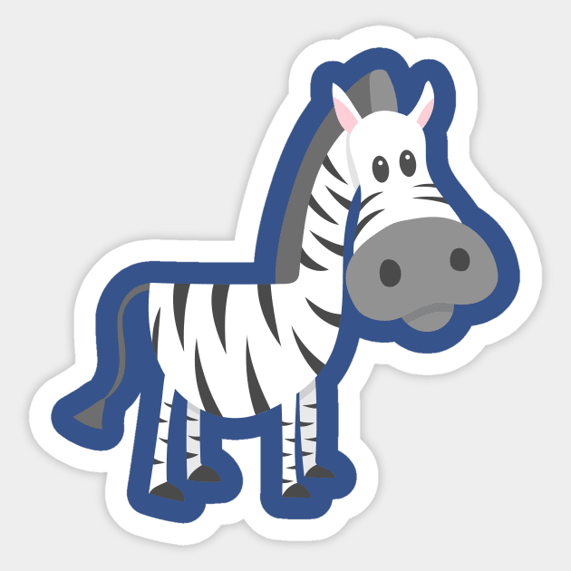 Cute Zebra for Kids Sticker by vladocar